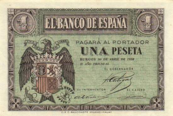 1 Peseta 30.4.1938